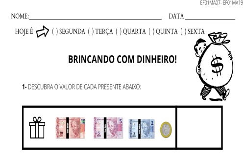 compondo e decompondo com dinheiro 1 ano